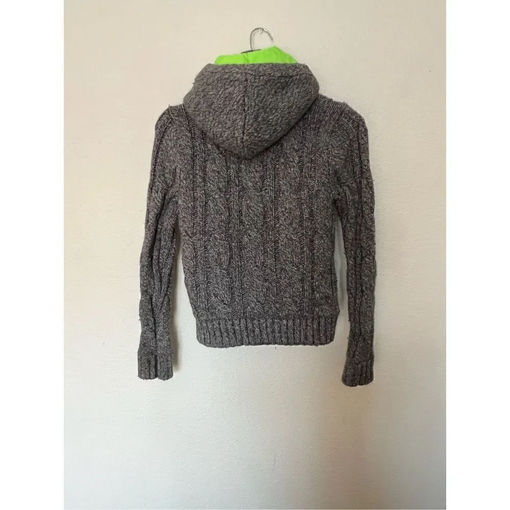 Abercrombie Boy Knitted jacket Gray /Green size Large